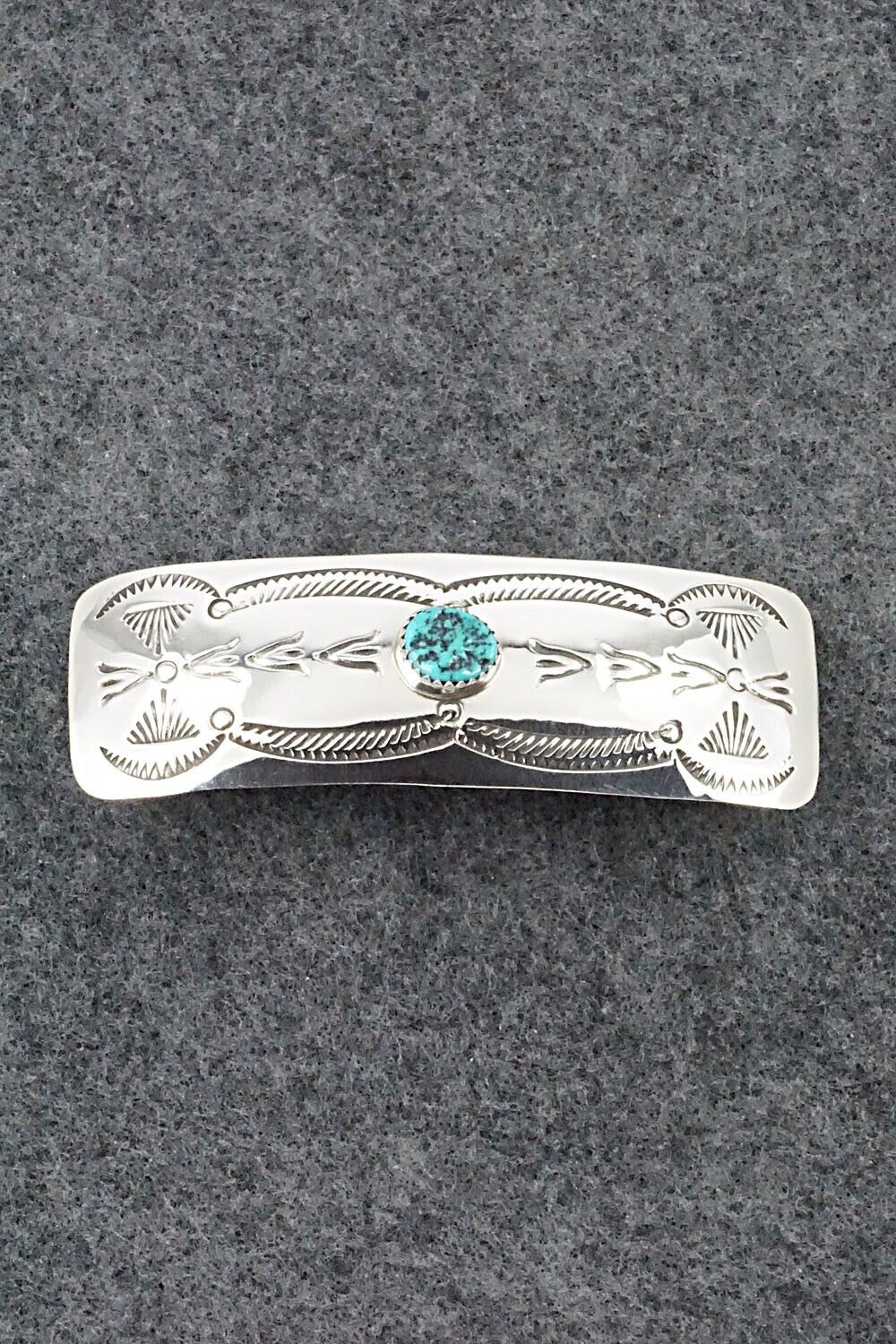 Turquoise & Sterling Silver Hair Barrette - Jolene Begay