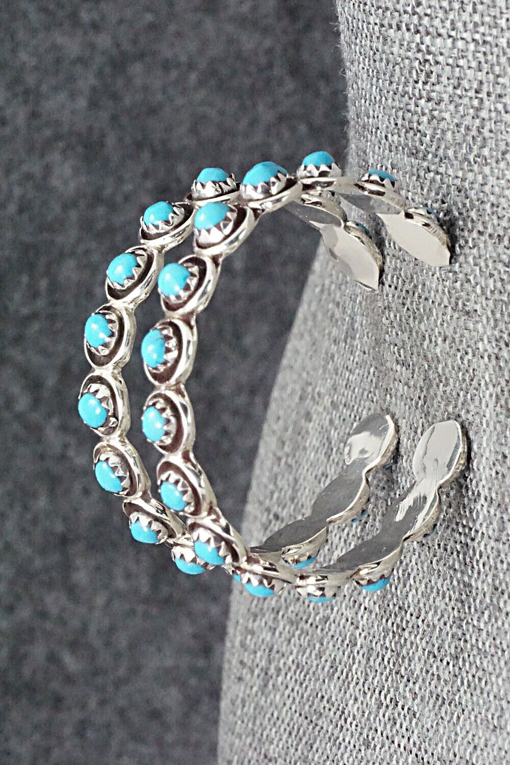 Turquoise & Sterling Silver Earrings - Florenda Lonasee
