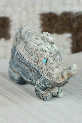 Hog Zuni Fetish Carving - Louise Ponchuella - High Lonesome Trading