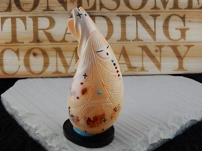 Corn Maiden Zuni Fetish Carving - Stuart Quandelacy - High Lonesome Trading