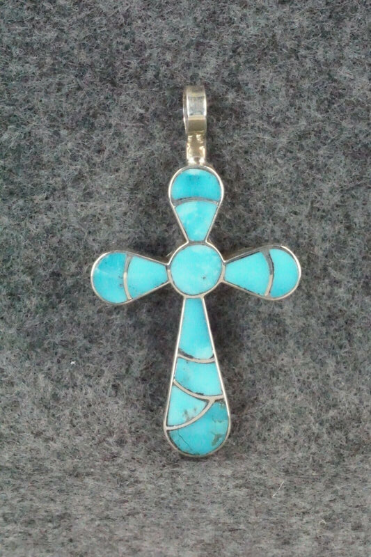 Turquoise & Sterling Silver Pendant - Lynelle Johnson