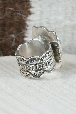Turquoise and Sterling Silver Ring - Leonard Maloney - Size 9.5