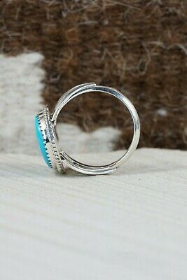 Navajo Turquoise and Sterling Silver Ring - Bobby Platero - 10.25