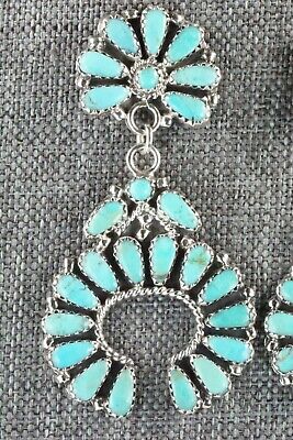 Turquoise and Sterling Silver Earrings - Zeita Begay