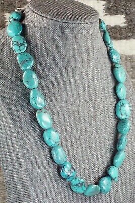 Turquoise & Sterling Silver Necklace - Navajo