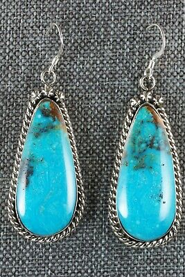 Turquoise and Sterling Silver Earrings - Brandon Belin
