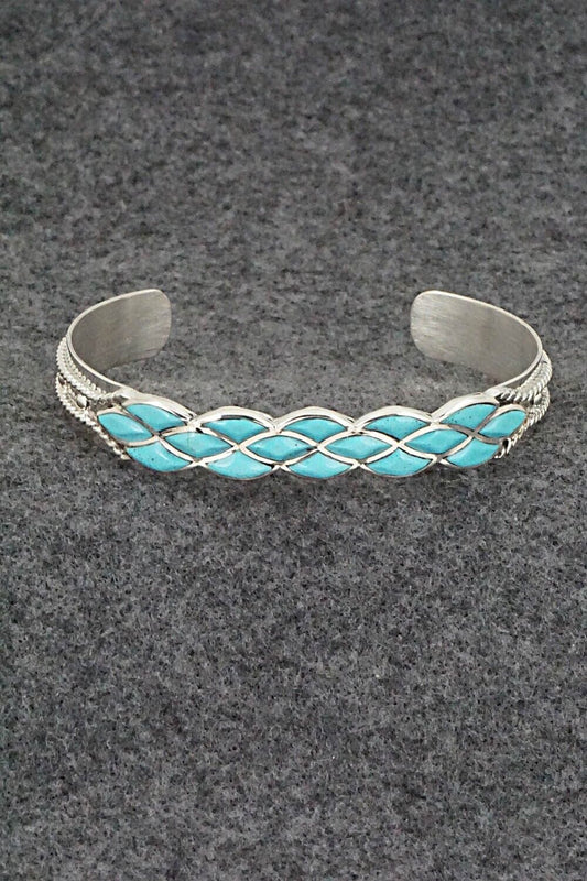 Turquoise and Sterling Silver Bracelet - Derrick & Lorella Chavez