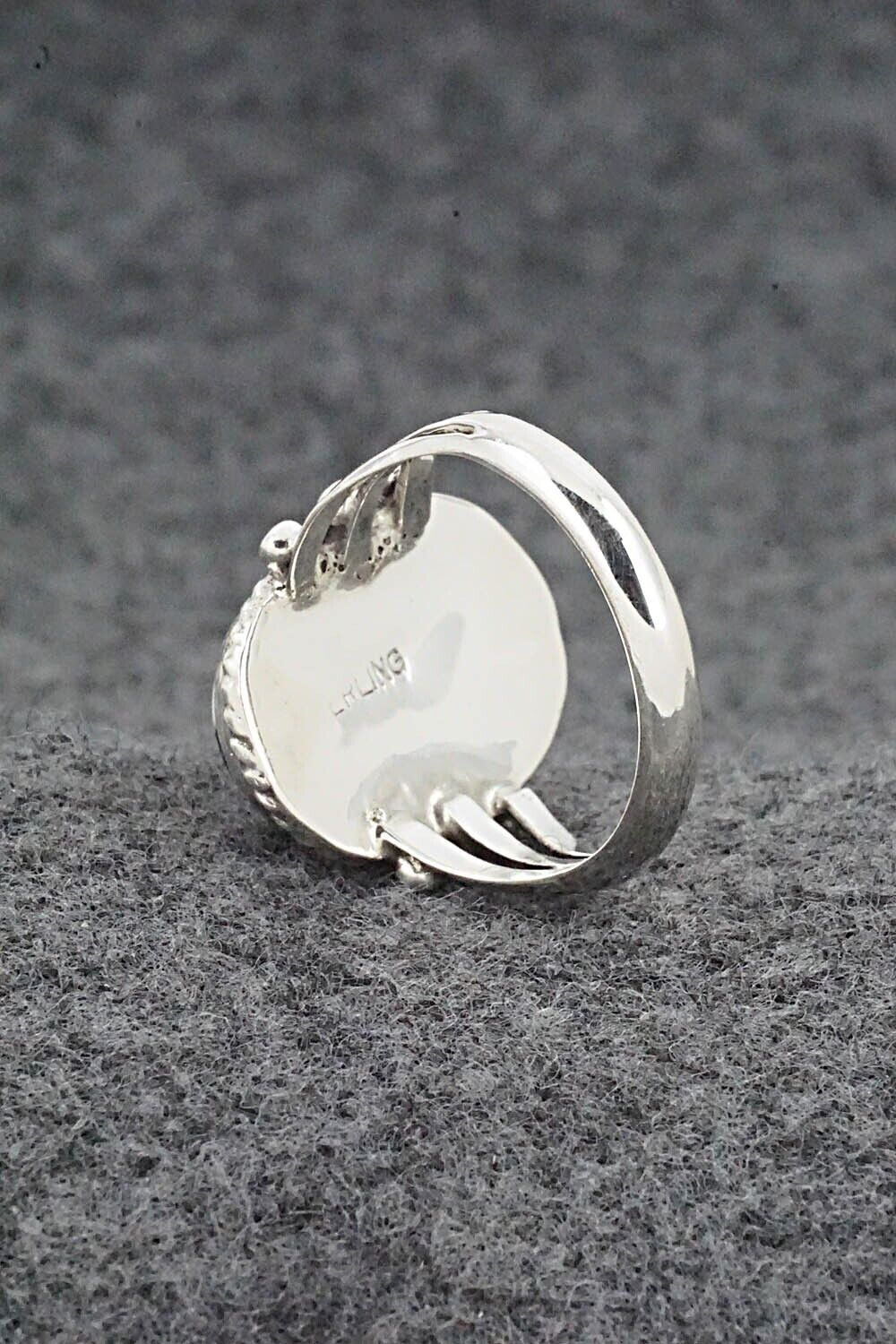 White Buffalo & Sterling Silver Ring - Grace Kenneth - Size 7.5
