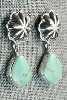 Turquoise & Sterling Silver Earrings - Lyle Piaso