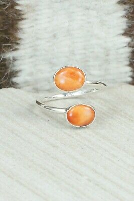 Spiny Oyster & Sterling Silver Ring - Lyle Piaso - Size 9