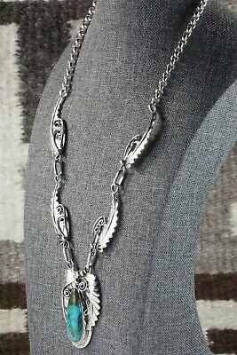 Turquoise and Sterling Silver Necklace - Davey Morgan