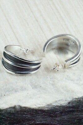 Sterling Silver Hoop Earrings - Tom Hawk - High Lonesome Trading