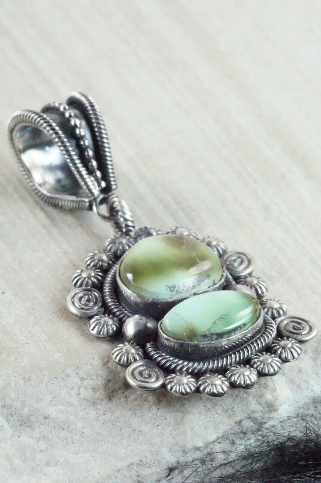 Turquoise & Sterling Silver Pendant - Jess Martinez