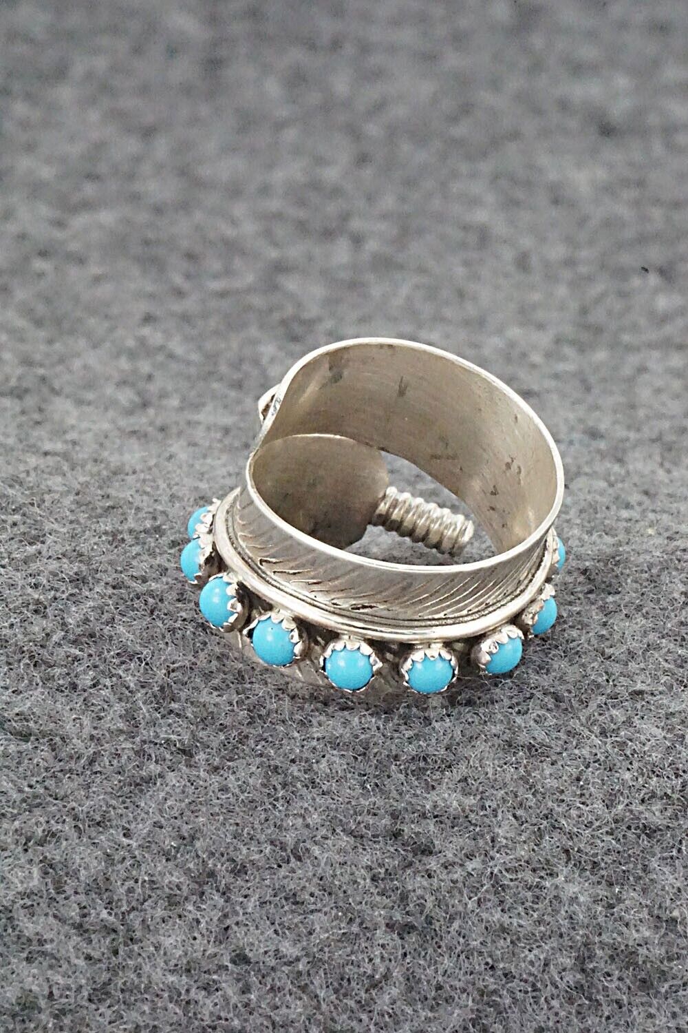 Turquoise & Sterling Silver Ring - Aaron Davis - Size 6.5