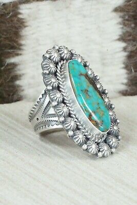 Royston Turquoise and Sterling Silver Ring - Michael Calladitto - Size 7