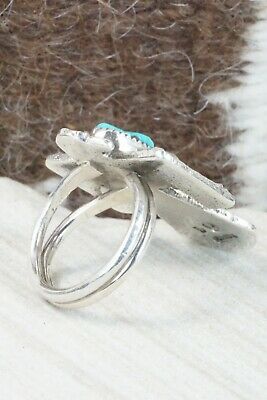 Turquoise & Sterling Silver Ring - Delbert Arviso - Size 7.5