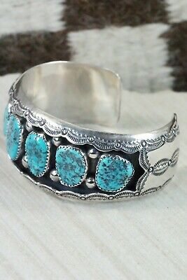 Navajo Turquoise & Sterling Silver Bracelet - Wilbert Muskett Sr.