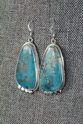Navajo Turquoise and Sterling Silver Earrings - Sharon McCarthy