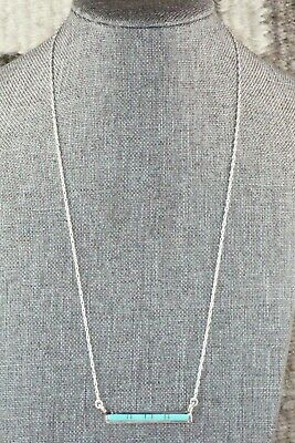 Turquoise & Sterling Silver Necklace - Rolanda Natachu