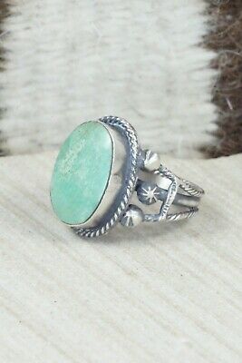 Turquoise & Sterling Silver Ring - Samuel Yellowhair - Size 8.25