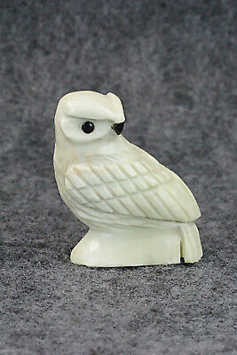 Owl Zuni Fetish Carving - Edison Bobelu