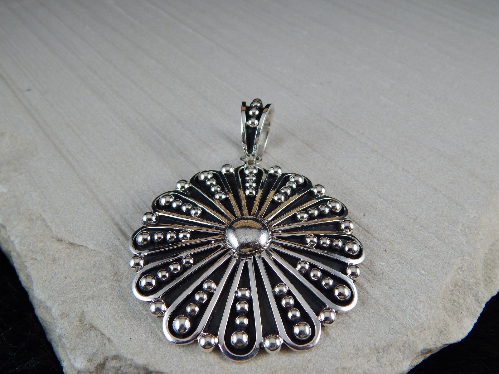 Navajo Sterling Silver Pendant - Jonathan Nez - High Lonesome Trading