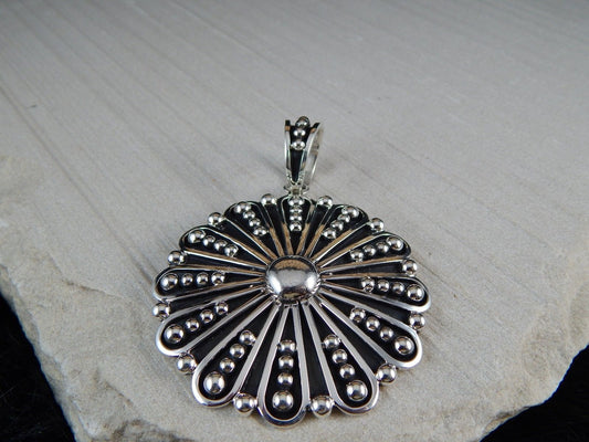 Navajo Sterling Silver Pendant - Jonathan Nez - High Lonesome Trading