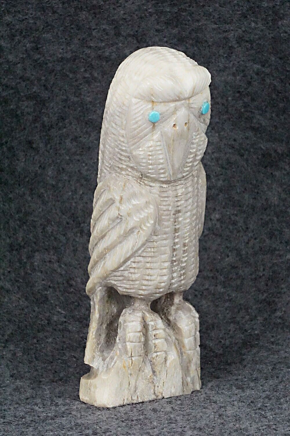 Owl Zuni Fetish Carving - Garrick Weeka