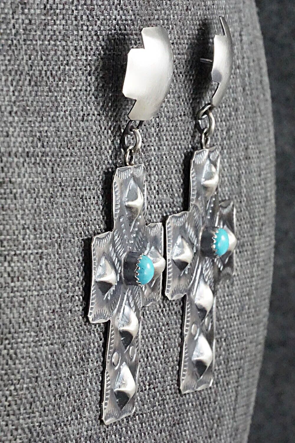 Turquoise & Sterling Silver Earrings - Gabrielle Yazzie