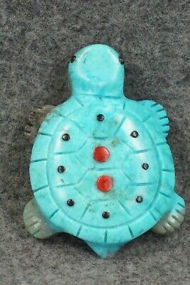 Turtle Zuni Fetish Carving - Reynold Lunasee