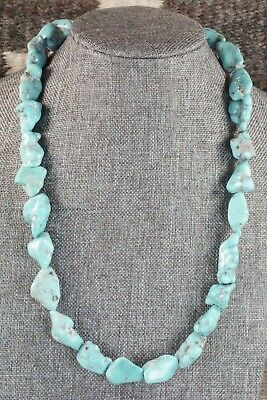Turquoise & Sterling Silver Necklace - Navajo