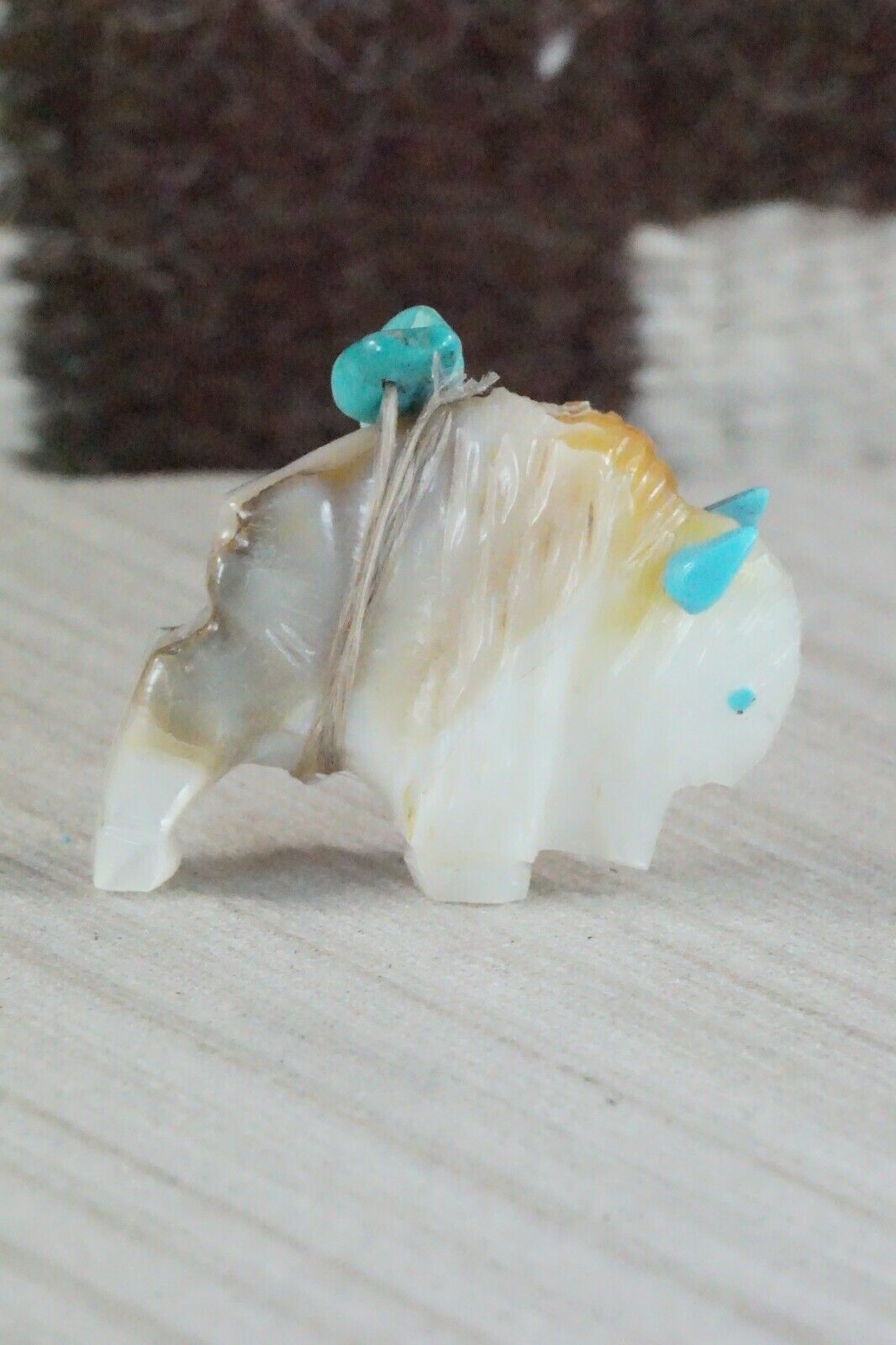 Buffalo Zuni Fetish Carving - Kevin Quam