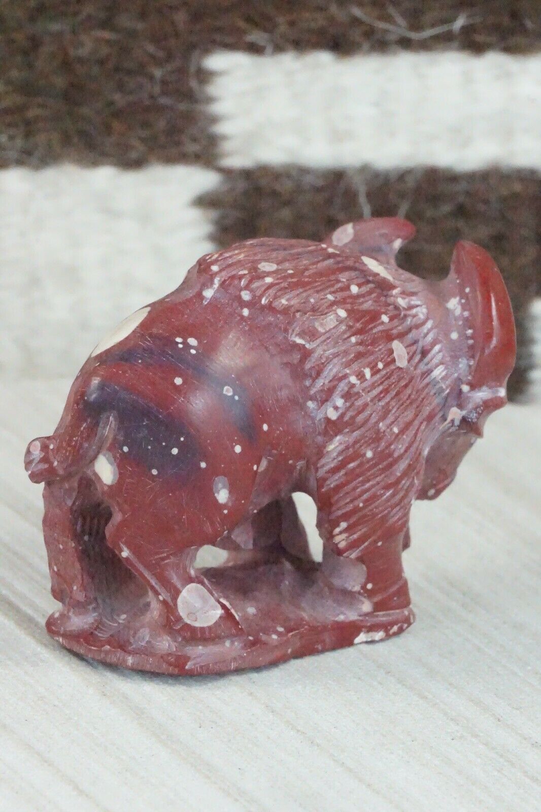 Buffalo Zuni Fetish Carving - Derrick Kaamasee