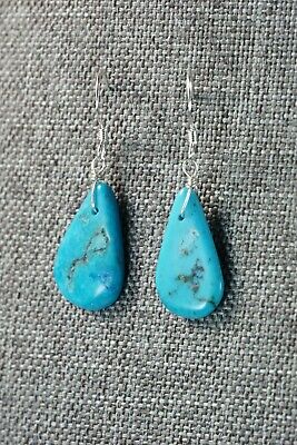 Navajo Turquoise & Sterling Silver Earrings - Native American