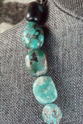 Turquoise & Sterling Silver Necklace - Navajo