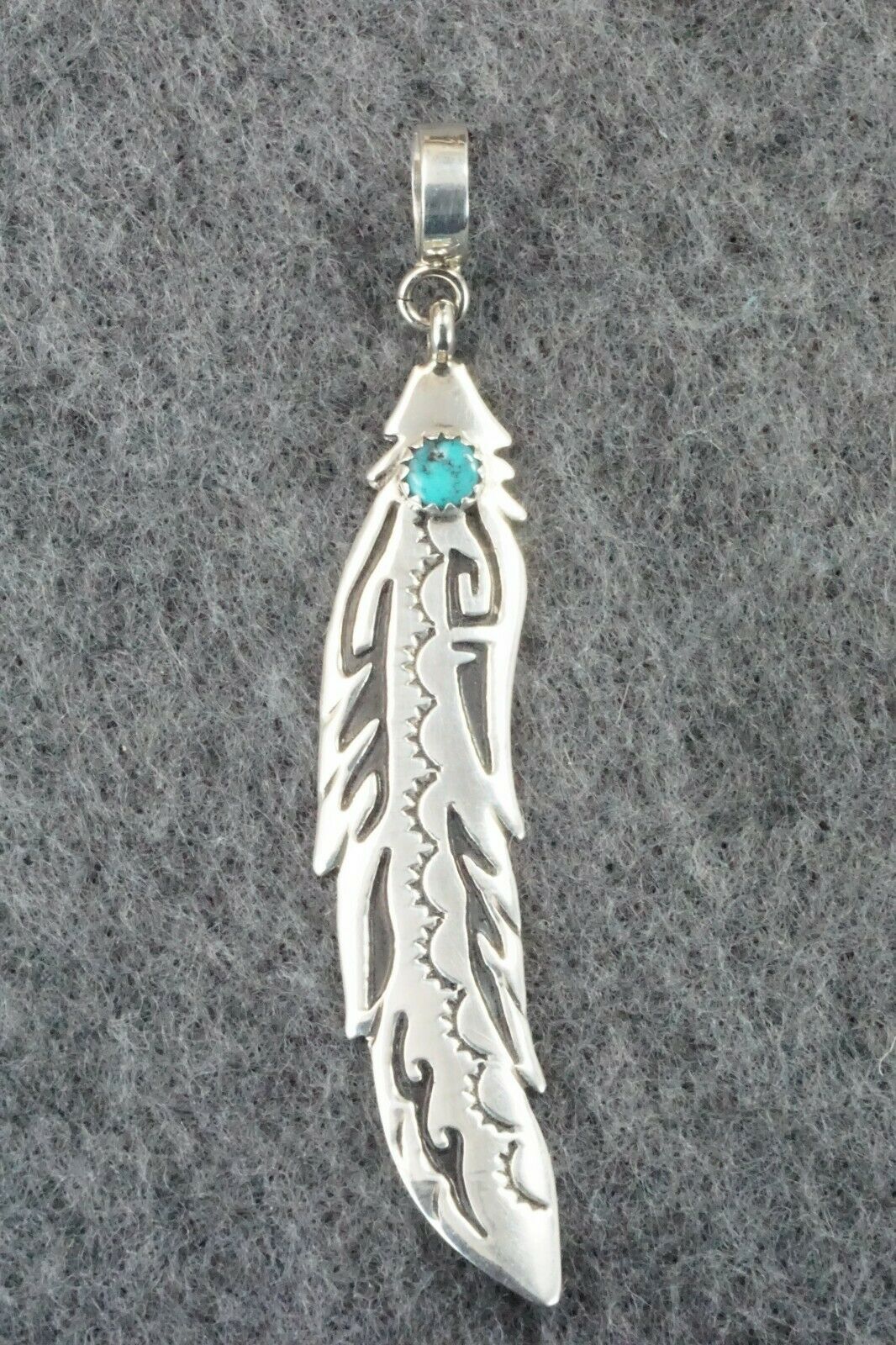 Turquoise & Sterling Silver Pendant - Rosita Singer