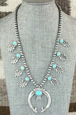 Turquoise & Sterling Silver Squash Blossom - Bobby Platero