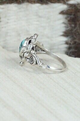 Turquoise & Sterling Silver Ring - Maritta Martinez - Size 7.5