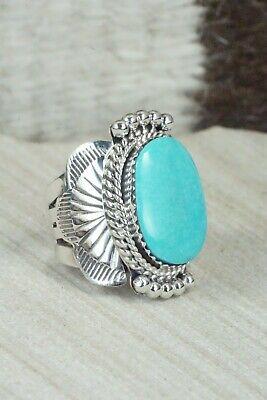 Turquoise & Sterling Silver Ring - Raymond Yazzie - Size 6 - High Lonesome Trading