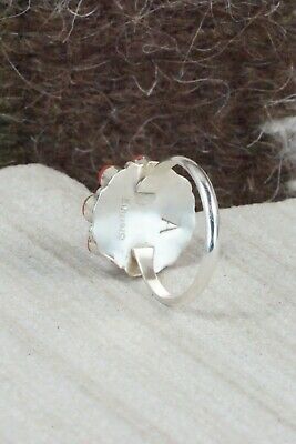 Coral & Sterling Silver Ring - Arlo Kanteena - Size 6