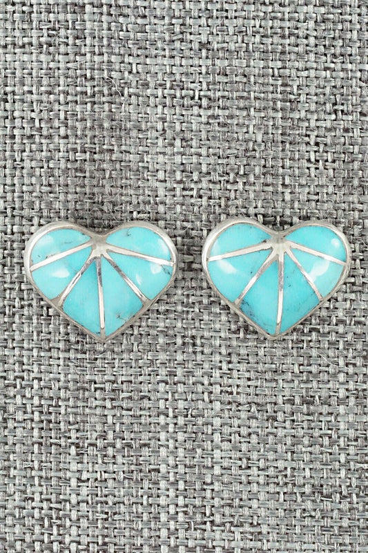 Turquoise & Sterling Silver Earrings - Laurie Kallestewa