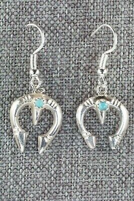 Turquoise and Sterling Silver Earrings - Lorriane Chee