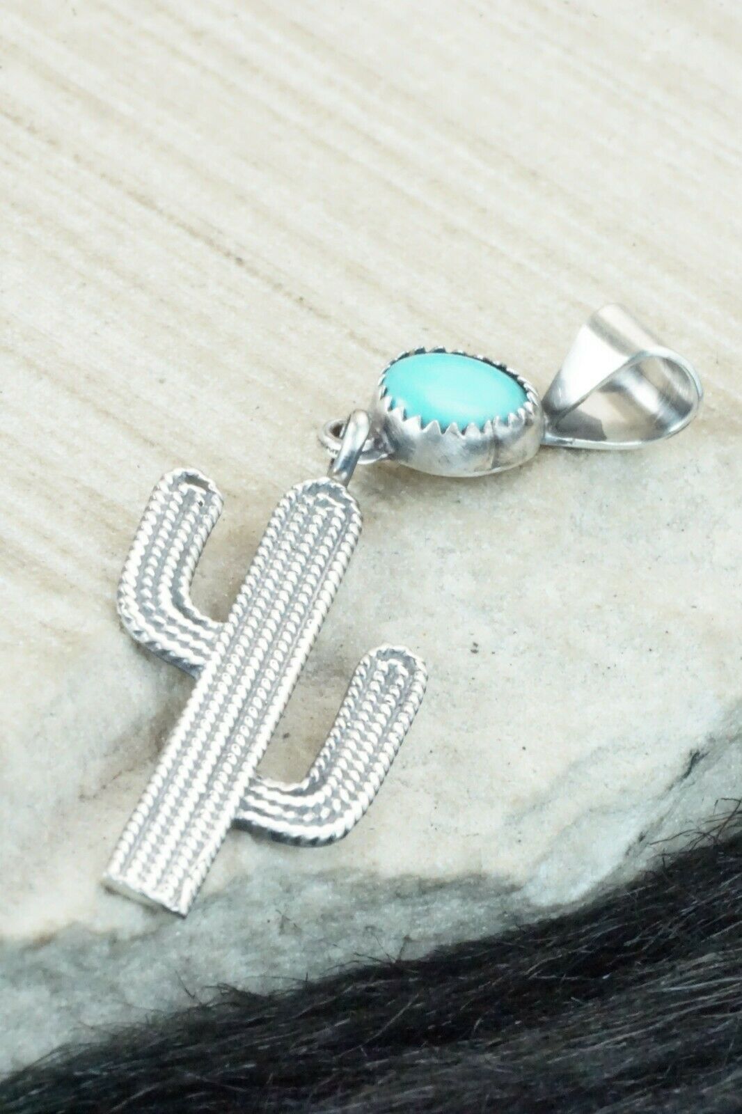 Turquoise and Sterling Silver Pendant - Annie Spencer