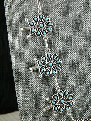 Zuni Sterling Silver and Turquoise Necklace and Earrings Set - Tricia Leekity - High Lonesome Trading