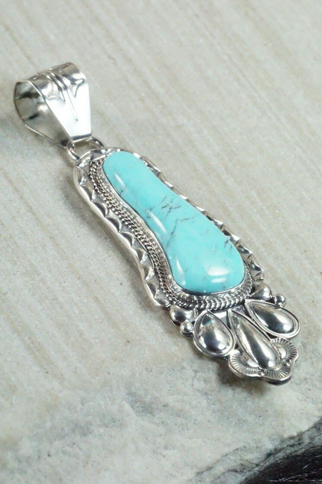 Turquoise & Sterling Silver Pendant - Mike Smith