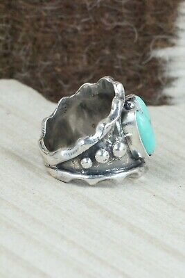 Turquoise & Sterling Silver Ring - Andrew Vandever - Size 6.25