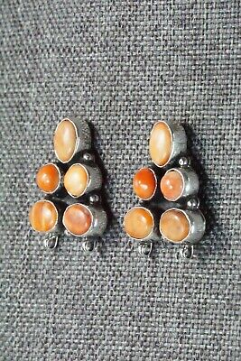 Spiny Oyster and Sterling Silver Earrings - Renelle Perry