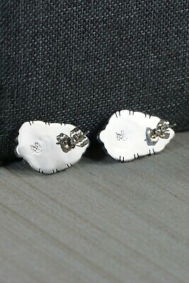 Navajo Turquoise and Sterling Silver Earrings - Annie Spencer - High Lonesome Trading