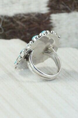 Turquoise & Sterling Silver Ring - Justina Wilson - Size 7.25