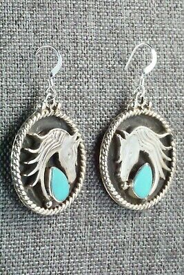 Turquoise & Sterling Silver Earrings - Genevieve Francisco